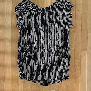 Forever 21 Black and White Striped Blouse